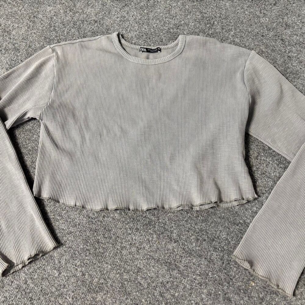Zara Women's Grey Crop Top